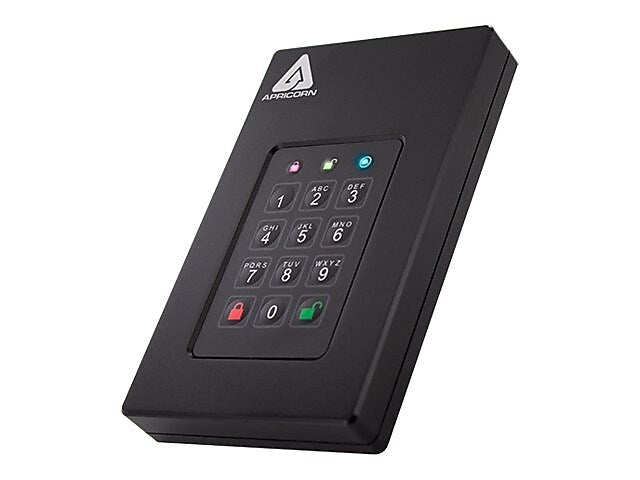 Apricorn Aegis Fortress 5TB, External Hard Drive, Black (AFL3-5TB)