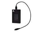 Apricorn Aegis Fortress 5TB, External Hard Drive, Black (AFL3-5TB)