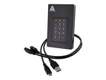 Apricorn Aegis Fortress 5TB, External Hard Drive, Black (AFL3-5TB)