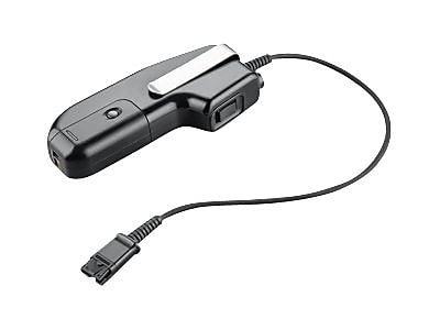 Plantronics Poly PTT Headset Adapter, Black (8K7H3AA#AC3)