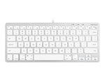 Macally Compact Keyboard, White/Silver (SLIMKEYCA)