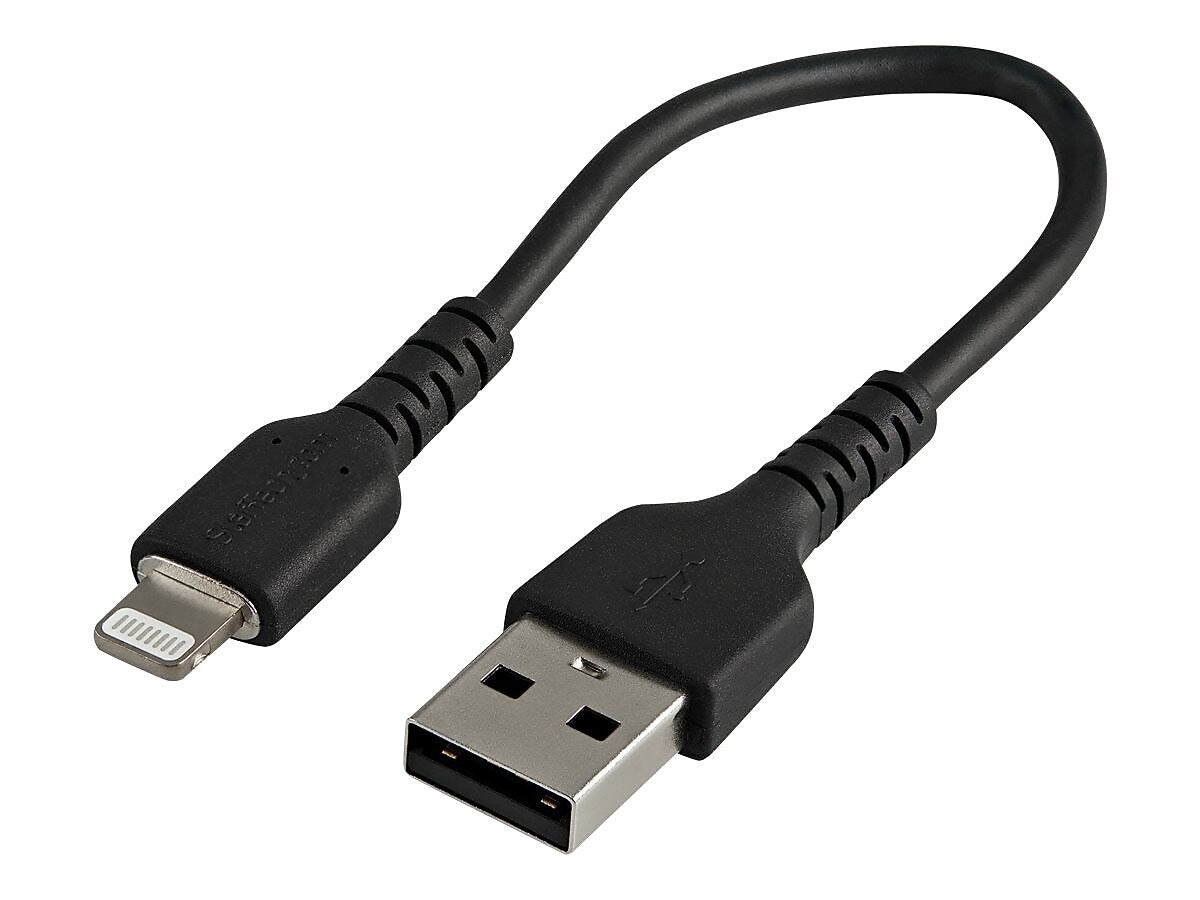 StarTech.com Lightning USB Cable for iPhone/iPad/iPod Touch, Black (RUSBLTMM15CMB)