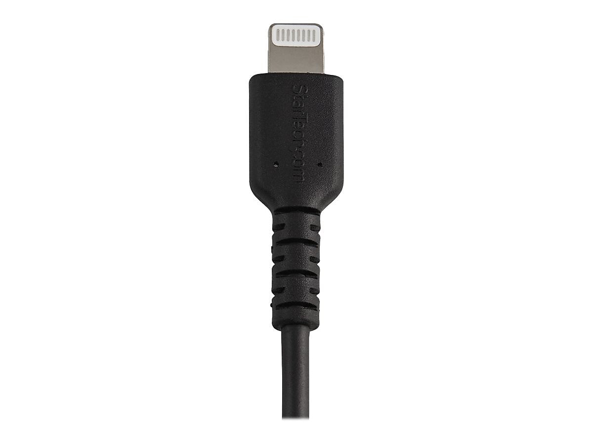StarTech.com Lightning USB Cable for iPhone/iPad/iPod Touch, Black (RUSBLTMM30CMB)