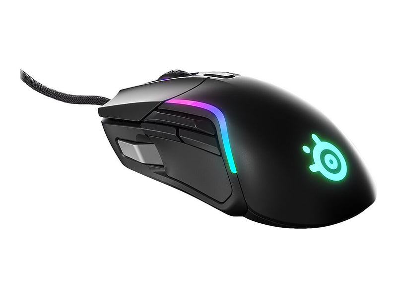 SteelSeries Rival 5 Ergonomic Optical USB Gaming Mouse, Matte Black (62551)