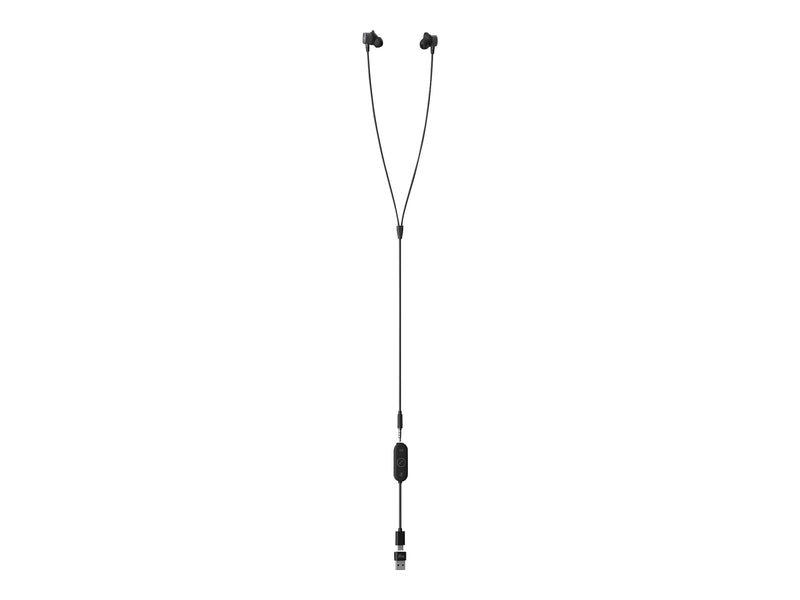 Logitech Zone Wired Earbuds Stereo Headset, Black (981-001012)