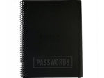RE-FOCUS THE CREATIVE OFFICE 7.5" x 10" Large Password Keeper Book, Black (10004.5)