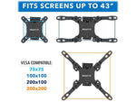 Mount-It! RV Camper Wall TV Mount, 33 Lbs. Max (MI-432)