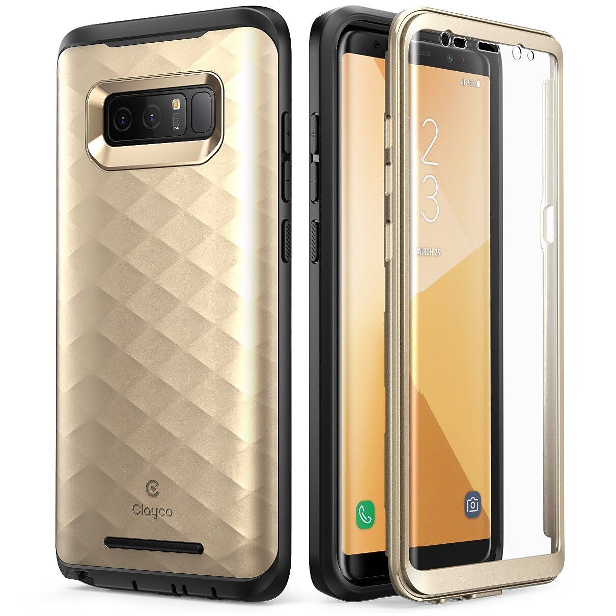 Clayco Hera series case for Samsung Galaxy Note 8,Gold (CL-NOT8-HERA-RG)