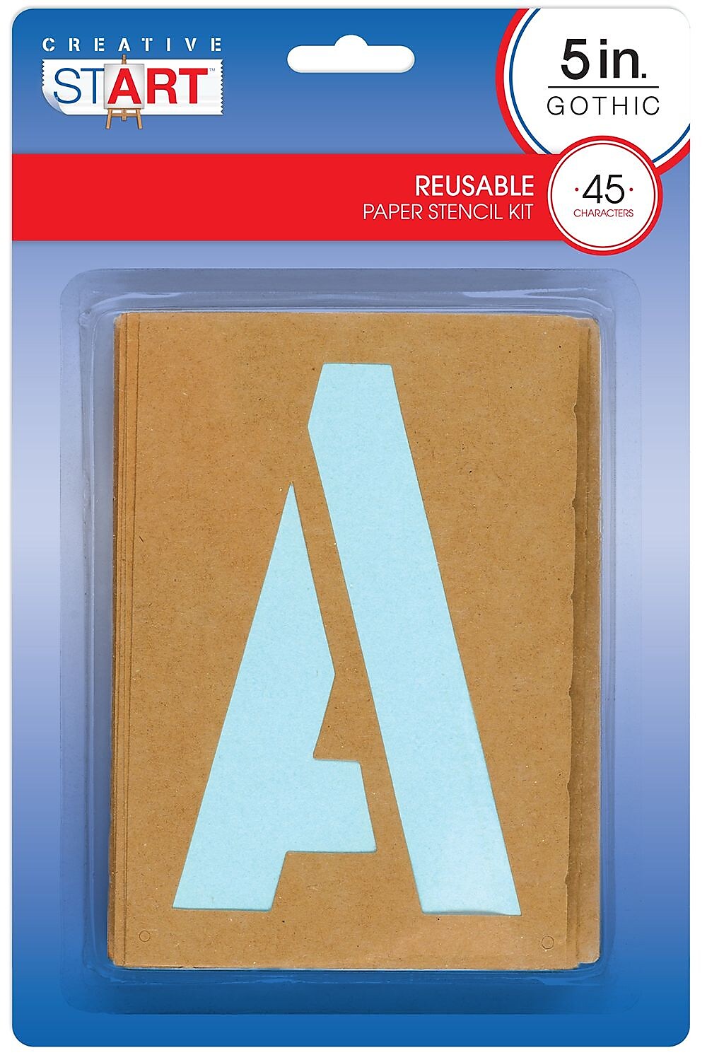 Creative Start Cardboard Stencils, 5", 45/Pack, 3 Packs/Bundle (098164PK3)