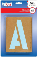 Creative Start Cardboard Stencils, 5", 45/Pack, 3 Packs/Bundle (098164PK3)
