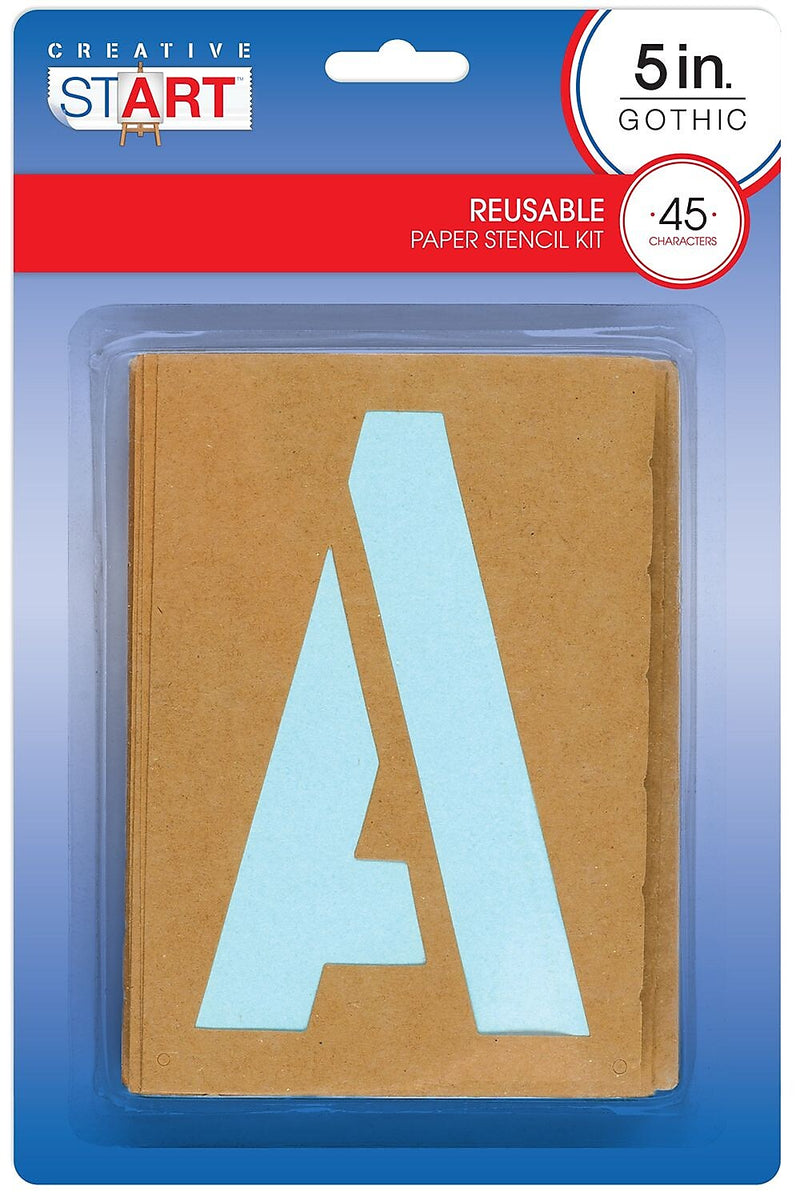 Creative Start Cardboard Stencils, 5", 45/Pack, 3 Packs/Bundle (098164PK3)