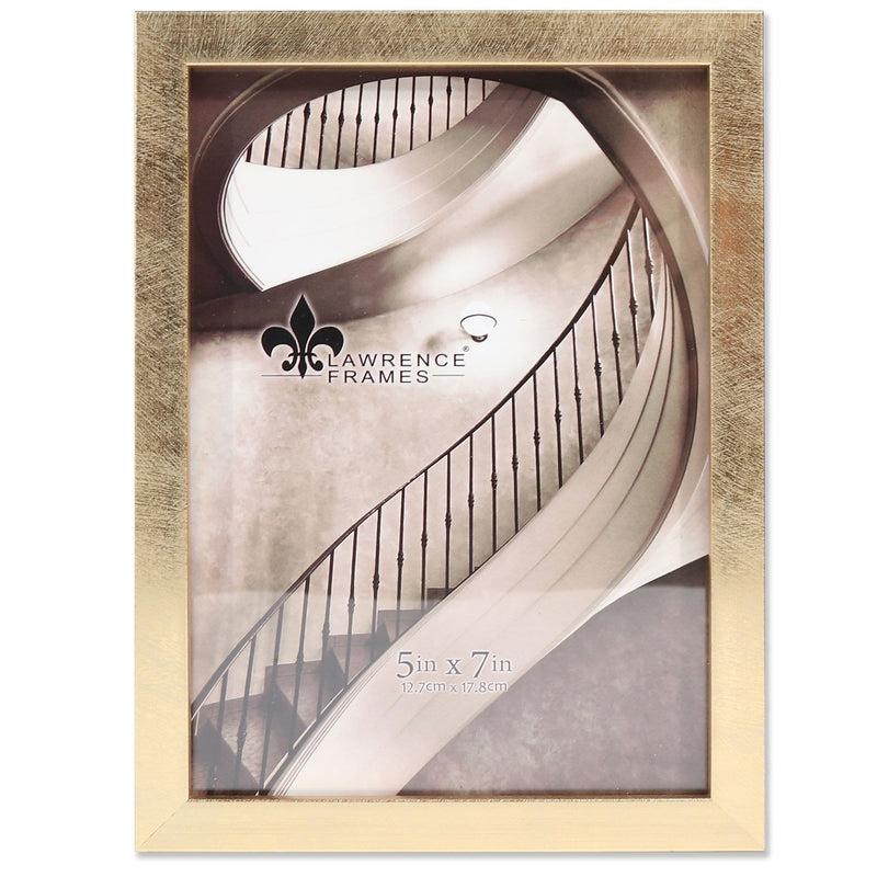 Lawrence Frames 5"W x 7"H Chloe Contemporary Gold Picture Frame (708057)