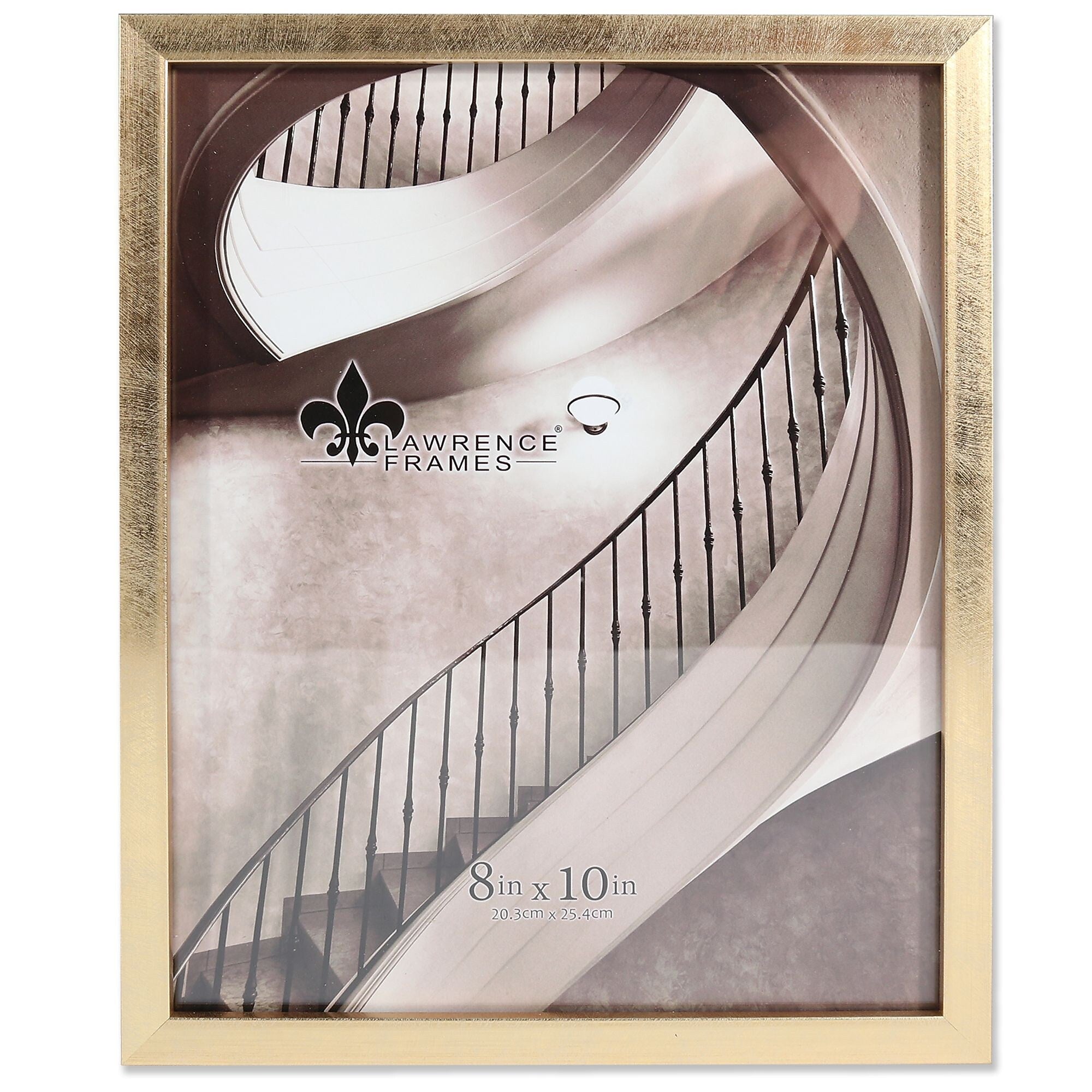 Lawrence Frames 8"W x 10"H Chloe Contemporary Gold Picture Frame (708080)