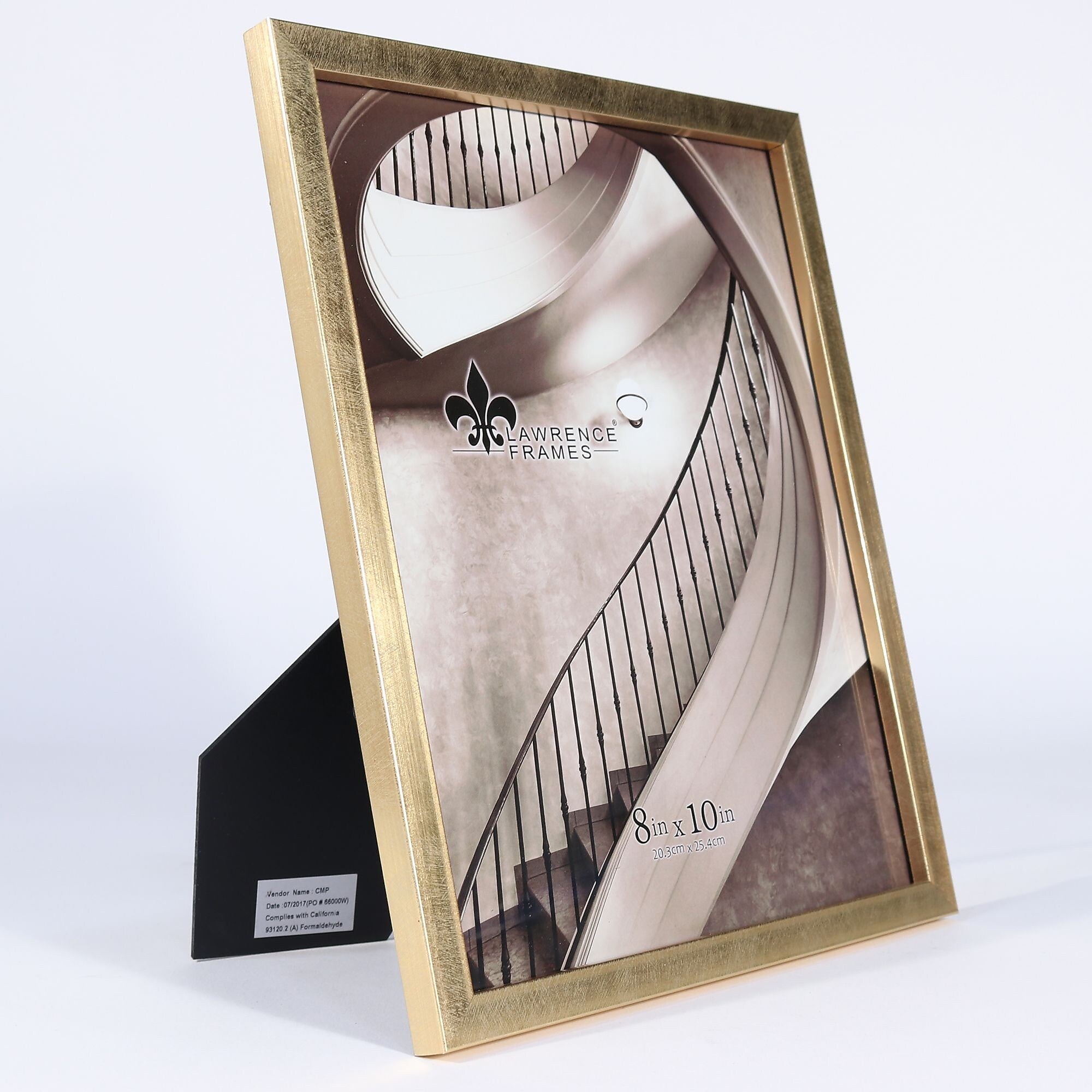 Lawrence Frames 8"W x 10"H Chloe Contemporary Gold Picture Frame (708080)