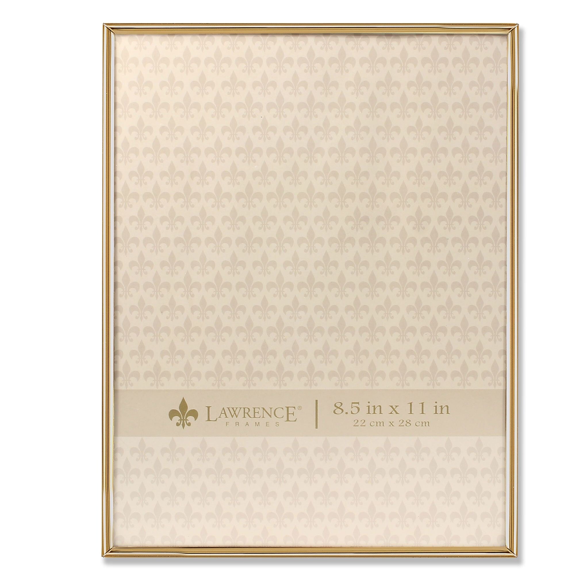 Lawrence Frames 8.5"W x 11"H Simply Gold Metal Picture Frame (670081)