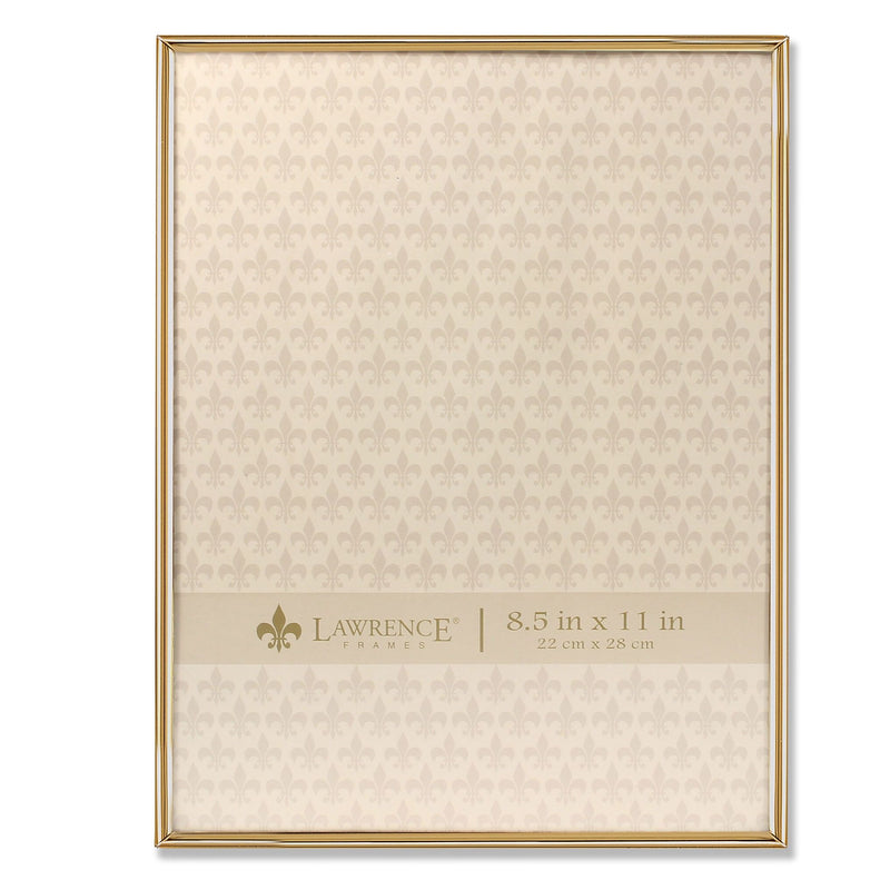 Lawrence Frames 8.5"W x 11"H Simply Gold Metal Picture Frame (670081)