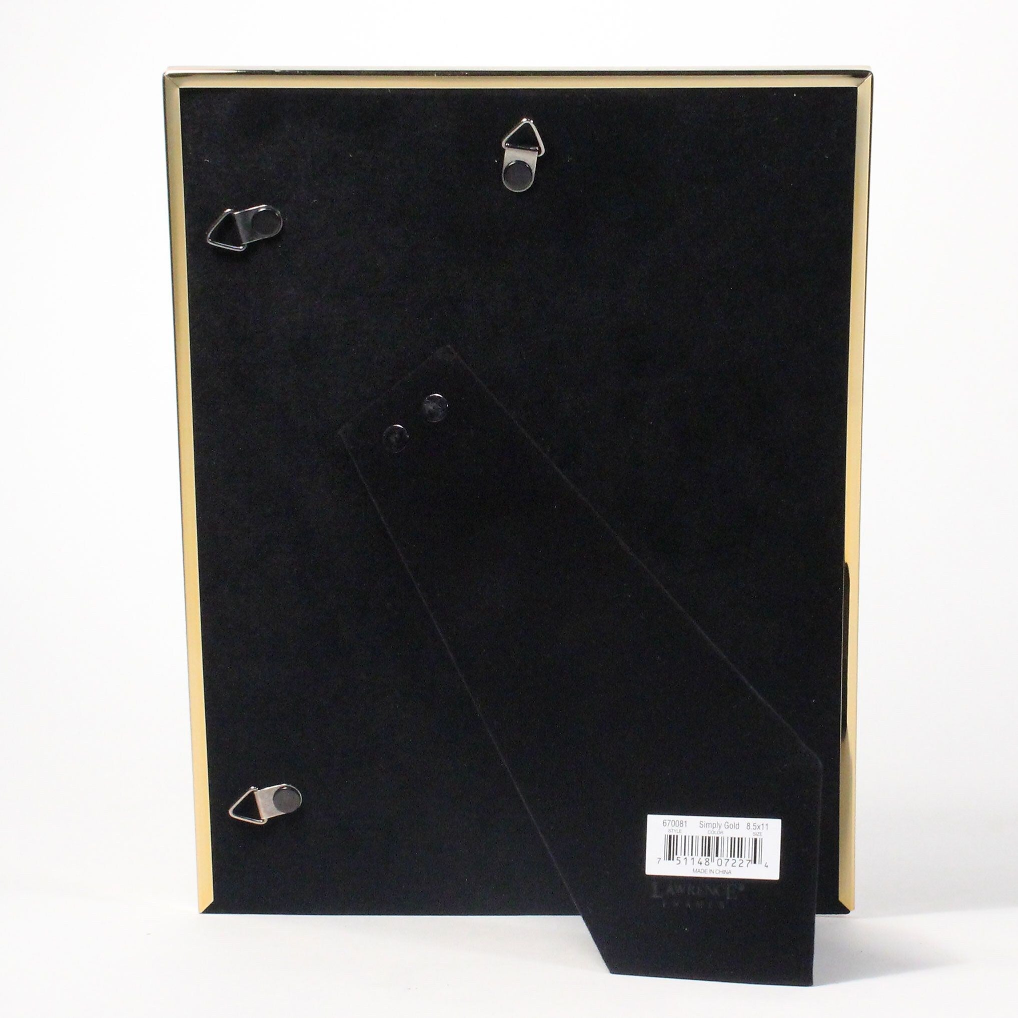 Lawrence Frames 8.5"W x 11"H Simply Gold Metal Picture Frame (670081)
