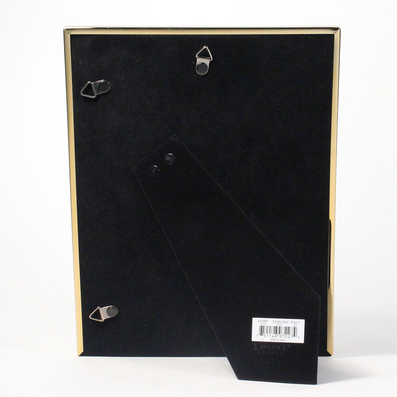 Lawrence Frames 8.5"W x 11"H Simply Gold Metal Picture Frame (670081)