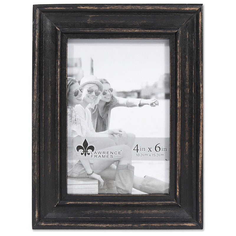Lawrence Frames 4"W x 6"H Durham Weathered Black Wood Picture Frame (746546)