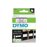 DYMO D1 Standard 53713 Label Maker Tape, 1" x 23', Black on White (53713)