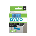 DYMO D1 Standard 45016 Label Maker Tape, 1/2" x 23', Black on Blue (45016)
