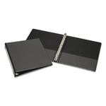 AbilityOne SKILCRAFT Clear Overlay 3-Ring Binder, Black, 175-Sheet Capacity, 1" Ring Dia (7510015104865)