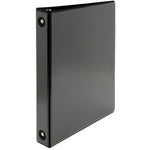 AbilityOne SKILCRAFT Clear Overlay 3-Ring Binder, Black, 175-Sheet Capacity, 1" Ring Dia (7510015104865)