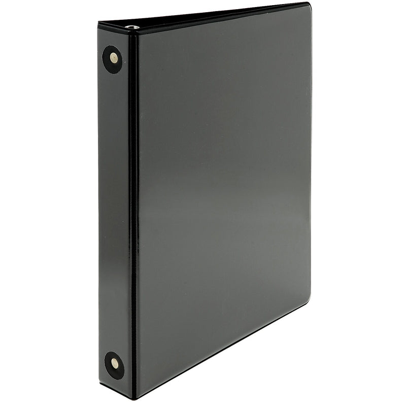AbilityOne SKILCRAFT Clear Overlay 3-Ring Binder, Black, 175-Sheet Capacity, 1" Ring Dia (7510015104865)