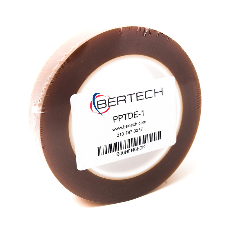 Bertech Double Sided Polyimide Tape, 1" x 36 yards, Amber (PPTDE-1)