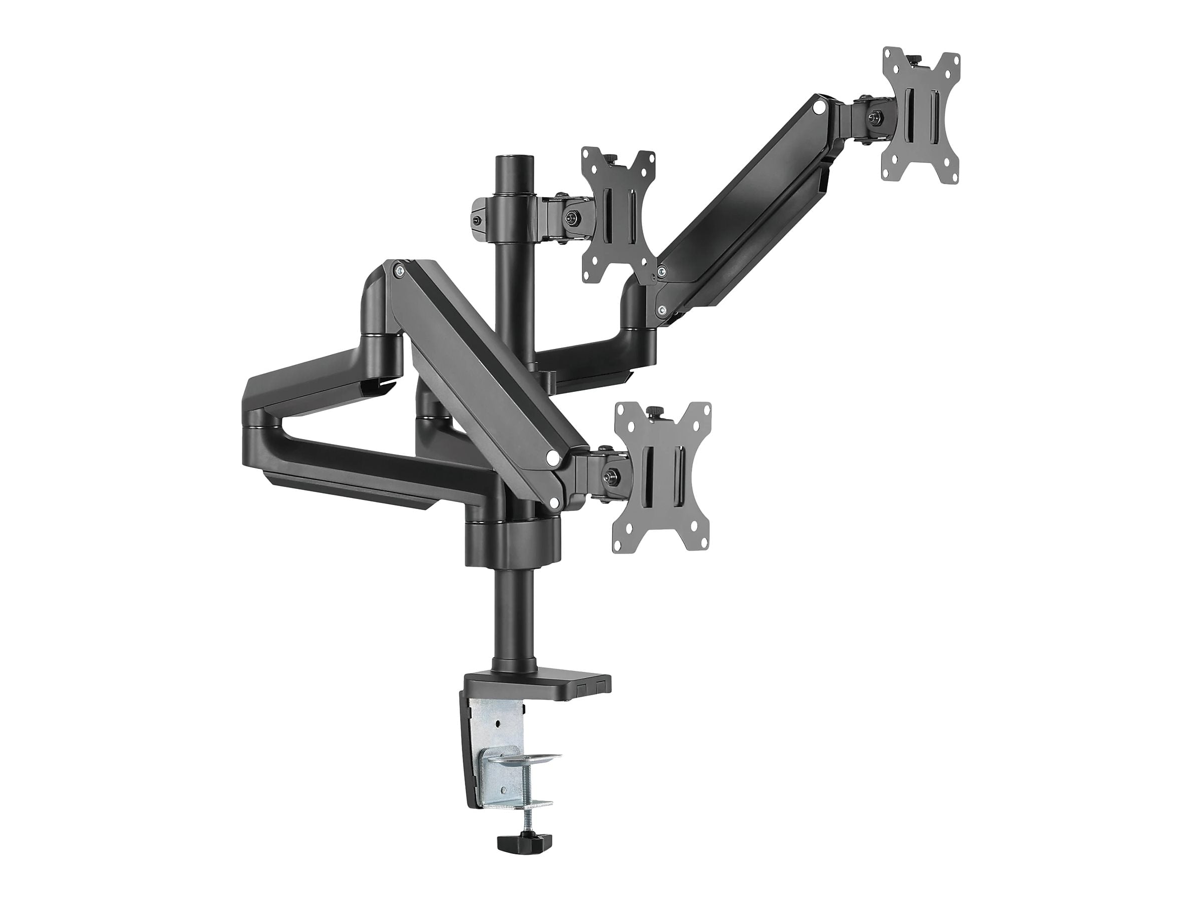 Mount-It! Adjustable Triple Monitor Mount with Gas Spring Arms, Up to 27", Black (MI-4753B)