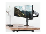 Mount-It! Adjustable Triple Monitor Mount with Gas Spring Arms, Up to 27", Black (MI-4753B)