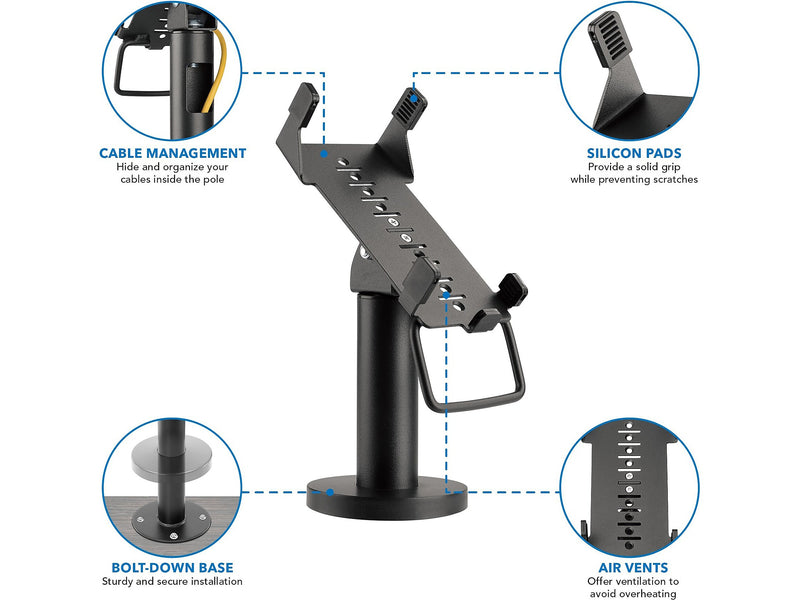 Mount-It! Credit Card POS Terminal Stand for VeriFone VX520, Black (MI-3793)