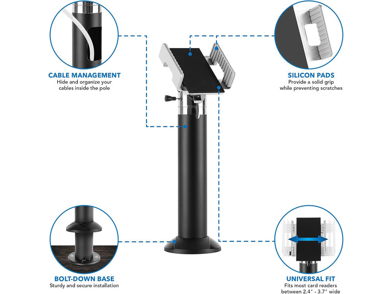 Mount-It! Universal POS Terminal Stand, Black (MI-3794)