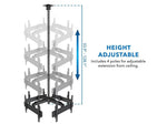 Mount-It! Tilt and Swivel Ceiling Quad TV Mount, 66 Lbs. Max. (MI-514)