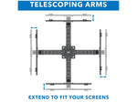 Mount-It! Tilt and Swivel Ceiling Quad TV Mount, 66 Lbs. Max. (MI-514)