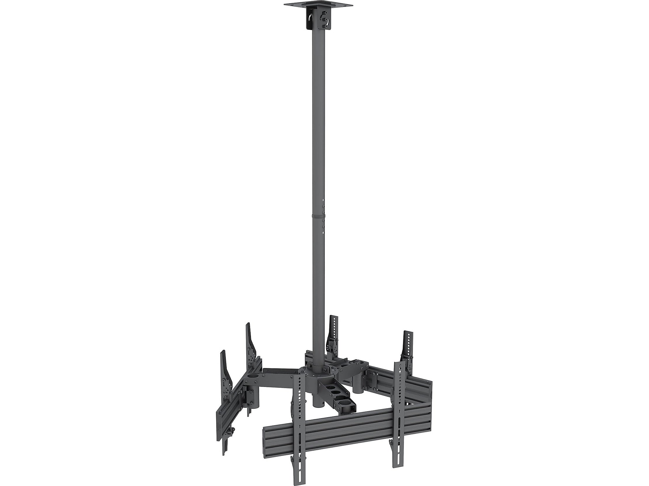 Mount-It! Tilt and Swivel Ceiling Triple TV Mount, 66 Lbs. Max (MI-515)