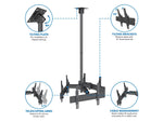 Mount-It! Tilt and Swivel Ceiling Triple TV Mount, 66 Lbs. Max (MI-515)