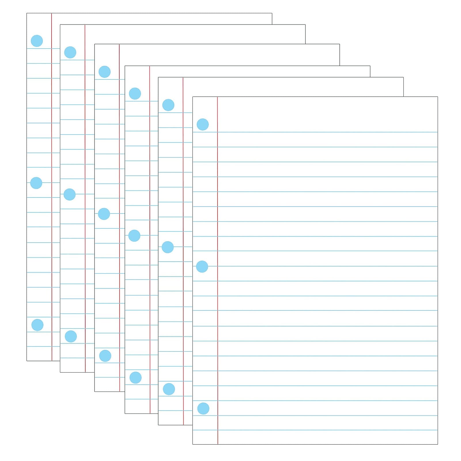 Ashley Magnetic Notebook Page, 8-1/2" x 11", Pack of 6 (ASH10128-6)
