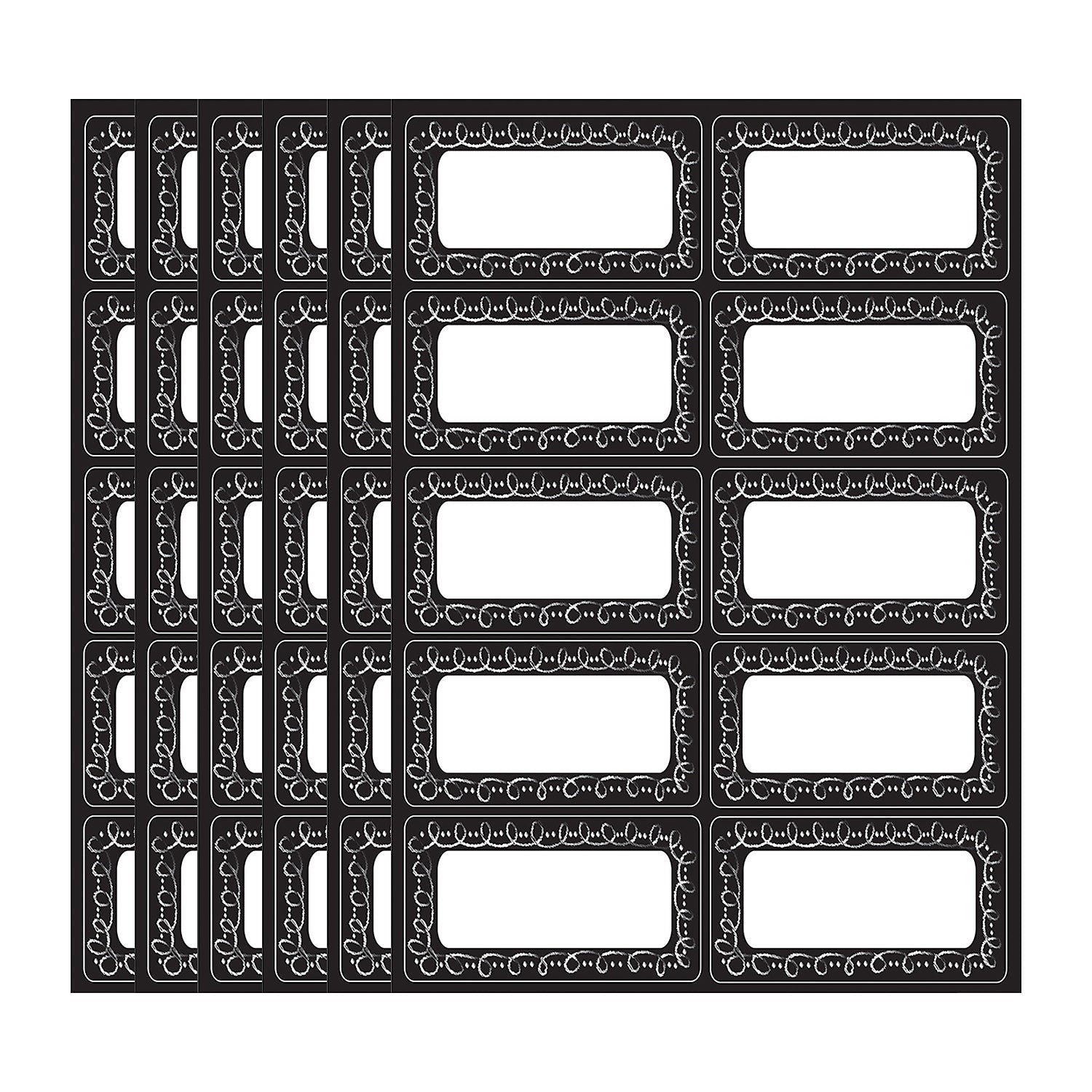 Ashley Productions Die-Cut Magnetic Chalk Loop Labels/Nameplates, 10 Per Pack, 6 Packs (ASH19014-6)