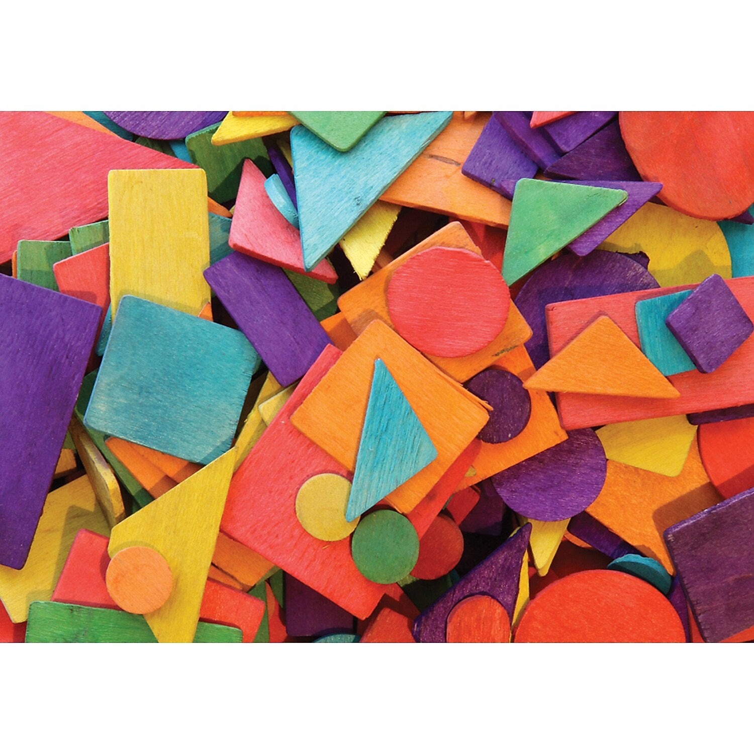 Creativity Street Wood Geometric Shapes, 1/2" to 2", 200/Pack, 3 Packs (CK-3609-3)