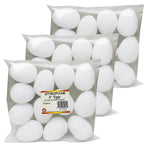 Hygloss Styrofoam 2" Eggs, White 12/Pack, 3 Packs (HYG51202-3)