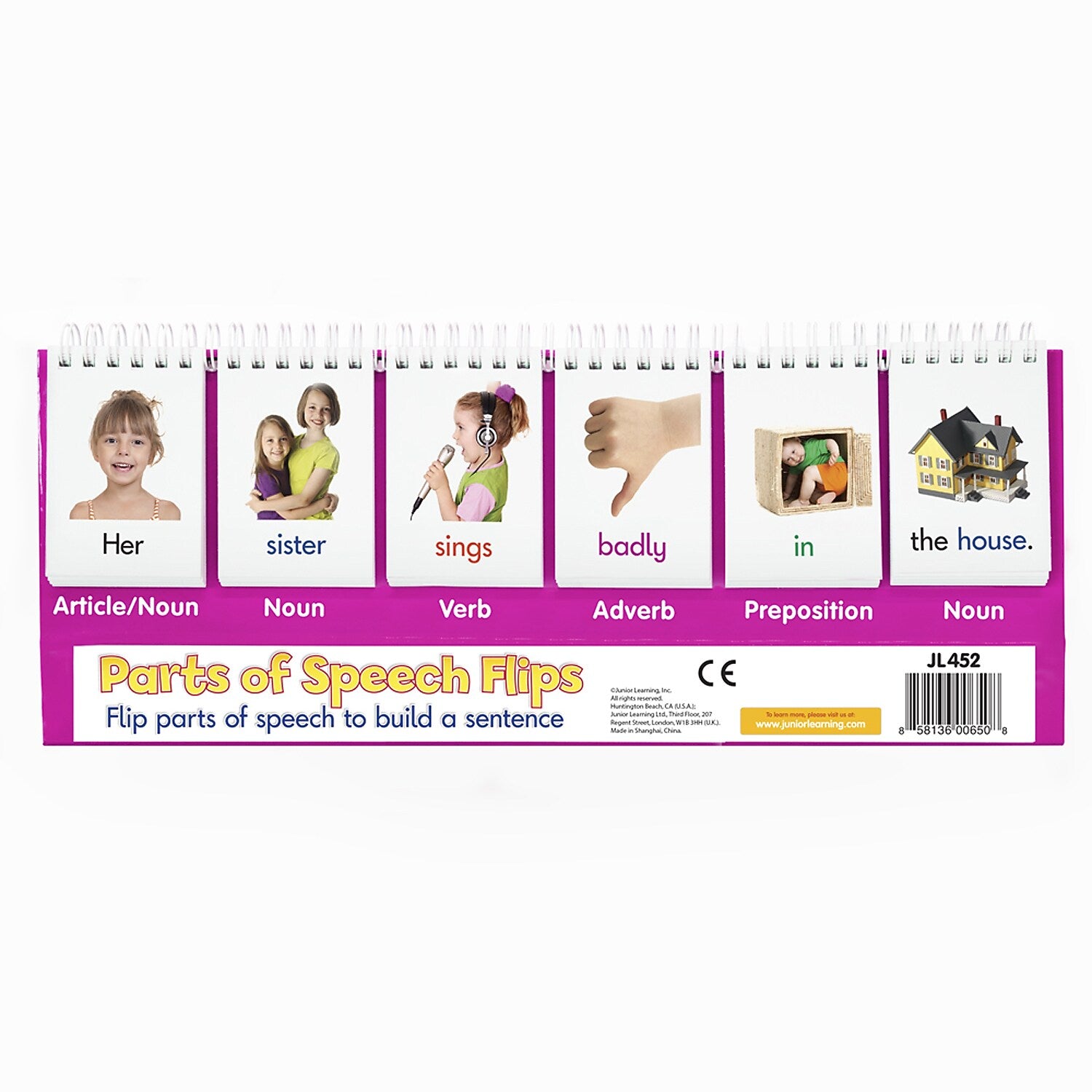 Junior Learning Double-Sided Parts of Speech Flips, 2/Bundle (JRL452-2)