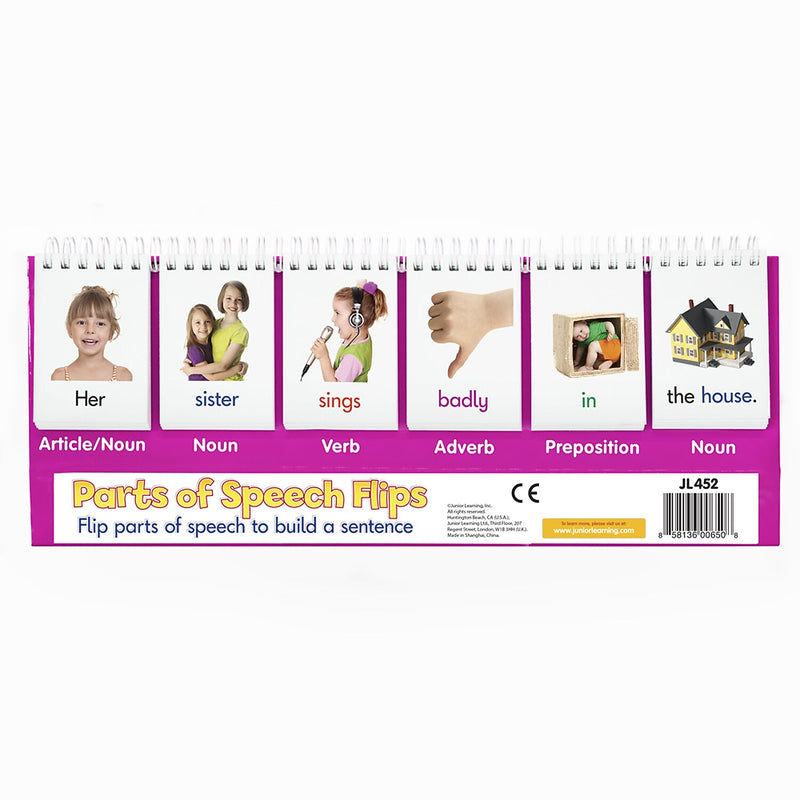Junior Learning Double-Sided Parts of Speech Flips, 2/Bundle (JRL452-2)