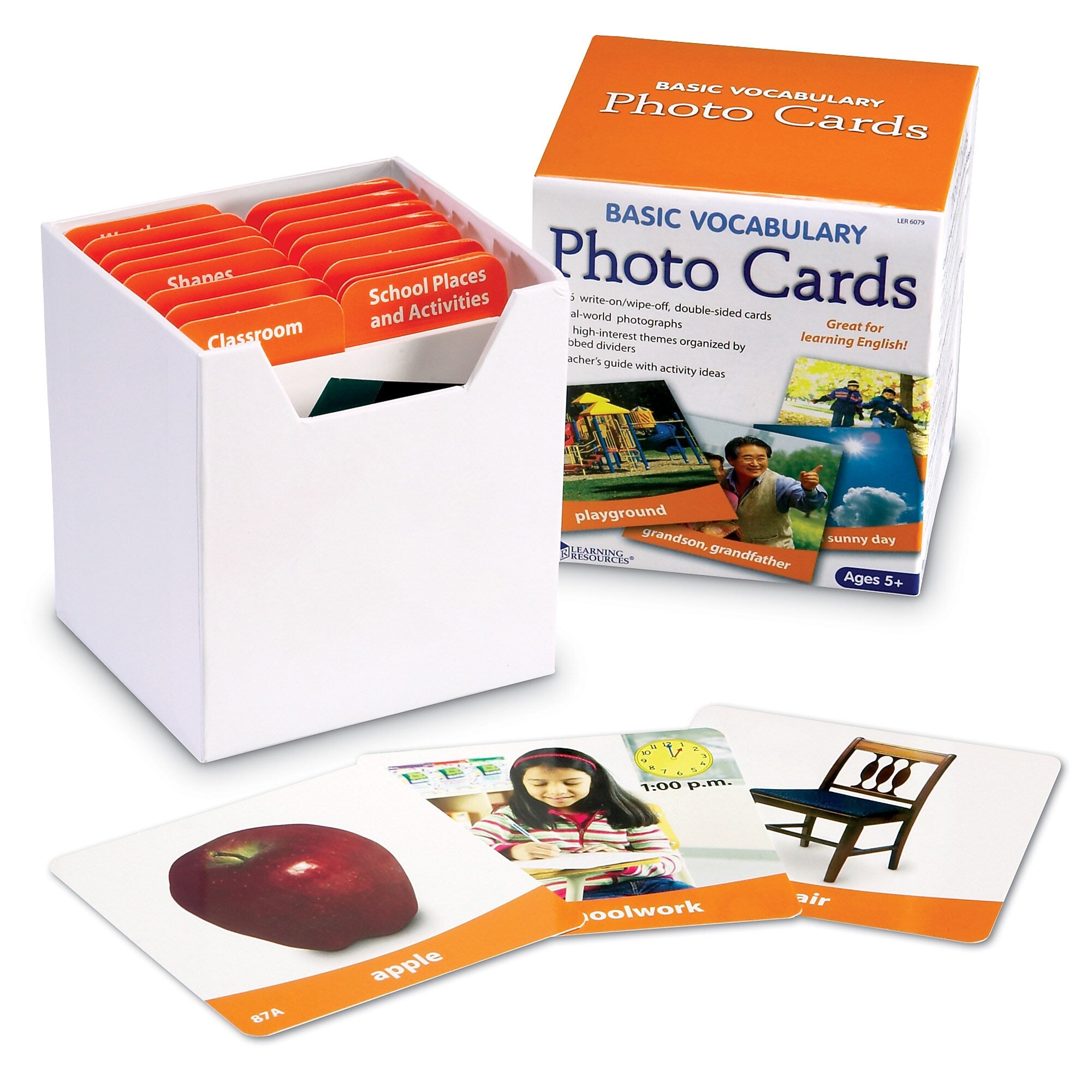Learning Resources Basic Vocabulary Photo Card Set for Grades K+, 156/Set (LER6079)