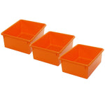 Romanoff Stowaway Plastic 5" Letter Box (No Lid), Orange, Pack of 3 (ROM16109-3)