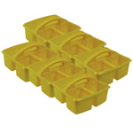 Romanoff Plastic Small Utility Caddy, 9.25" x 9.25" x 5.25", Yellow, Pack of 6 (ROM25903-6)