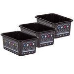 Teacher Created Resources Plastic Storage Bin, Small, 7.75" x 11.38" x 5, Chalkboard Brights, Pack of 3 (TCR20894-3)