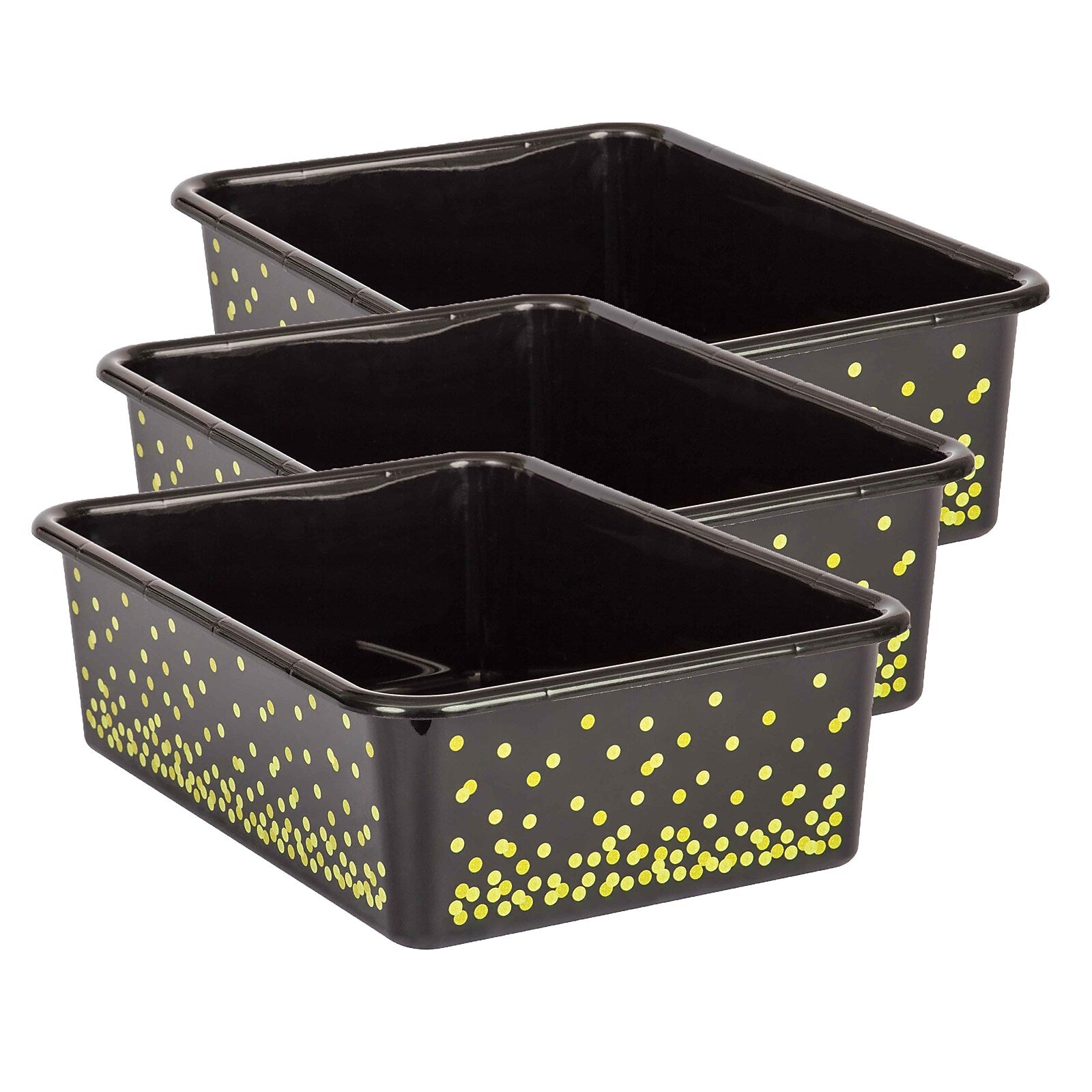 Teacher Created Resources Plastic Storage Bin, Large, 11.5" x 16.25" x 5", Pack of 3 (TCR20896-3)
