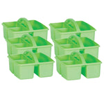 Teacher Created Resources® Plastic Storage Caddy, 9" x 9.25" x 5.25", Mint, Pack of 6 (TCR20906-6)
