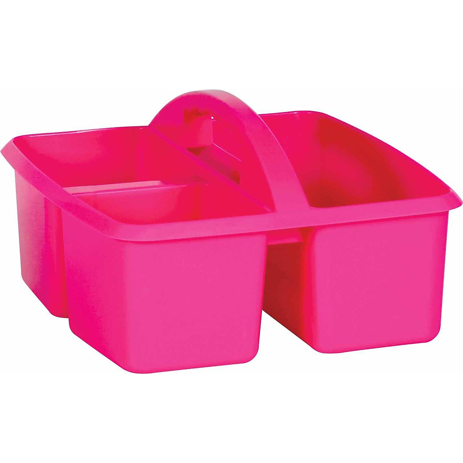 Teacher Created Resources® Plastic Storage Caddy, 9" x 9.25" x 5.25", Pink, Pack of 6 (TCR20908-6)
